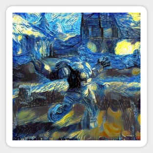 Dragon Age Origins Shale The Golem in Honnleath Starry Night Sticker